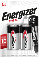 Energizer MAX batteri C E93, 2 stk pakning
