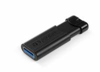 Verbatim USB 3.2 Pinstripe Drive 256GB, sort