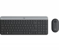 Logitech MK470 Slim trådløst tastatur og mus, Graphite nordisk