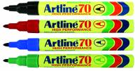 Artline marker EK70 permanent 1,5mm, sæt med 4 farver