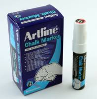 Artline kridt marker 12.0mm spids hvid