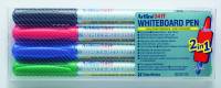 Artline Whiteboard Marker 541T 2-i-1 pen, 4-sæt