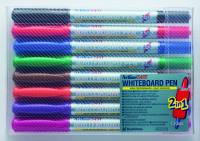 Artline whiteboard Marker 541T 2-i-1, 8-sæt