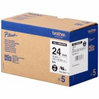 Brother HGEM951V5 HG tape 24mm sort på mat sølv)