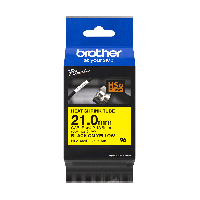 Brother HSe-651E sort på gul krympeflextape 21 mm