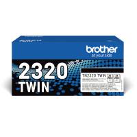 Brother original lasertoner TN2320 TWIN-pack sort, 2x2,6K