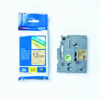 Brother TZe-MPGG31 printer sort tekst på mønstret lamineret tape