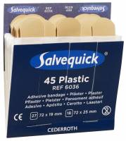 Salvequick Plaster tekstil allergitestede refill 6x45stk