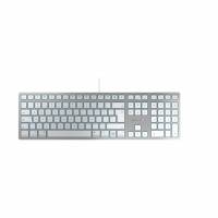 Cherry KC 6000C Slim tastatur kablet til MAC, sølv/hvid