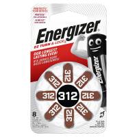 Energizer høreapparat batteri Aid Zinc Air 312, 8 stk pakning