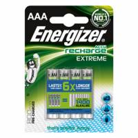 Energizer Rech Extreme genopladeligt batteri AAA 800 mAh, 4 stk pakning