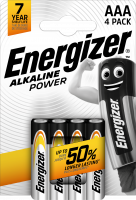 Energizer Power AAA batteri LR03, 7 års levetid, 4 stk pakning