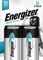 Energizer Max Plus D batteri E95 højtydende batteri, 2 stk pakning