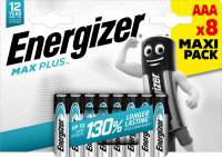 Energizer Max Plus AAA batterier E92, 8 stk pakning
