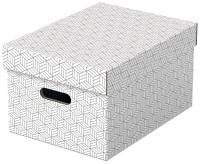 Esselte Home opbevaringsboks Medium hvid, pakke a 3 stk