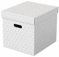 Esselte Home Cube opbevaringsboks hvid, pakke a 3 stk
