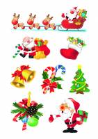 Stickers selvklæbende klistermærker - Decor julemotiver