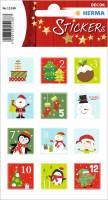 Herma stickers Christmas til pakkekalender med tallene 1-24