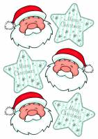 Stickers selvklæbende klistermærker - Decor julehilsen