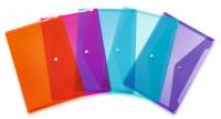 Herma kuvertmappe plast A4 i assorterede trend farver, 5 stk