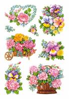 Stickers selvklæbende klistermærker - Decor nostalgi blomsterkurve