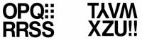 Herma etiket bogstaver O-Z vejrbestandig 33mm sort