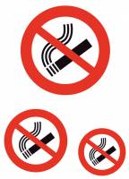 Herma etiket "No smoking" rygeforbud, 3 stk pakning