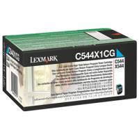 Lexmark C544X1CG C544 original lasertoner cyan blå