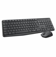 Logitech MK235 trådløst tastatur med mus grå