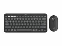 Logitech Pebble 2 Combo trådløst tastatur og mus, Graphite nordisk