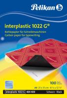 Carbonpapir interplastic 1022G A4 sort, 100 ark