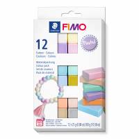 Fimo modeller Soft Pastel 12 farver a 25g