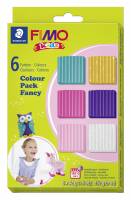 Fimo Kids Girlie ovnbagelig modelleringsler 6 farver a 42g