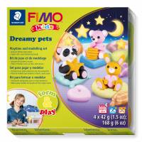 Fimo Kids Drømmedyr modeller 4 farver a 42g