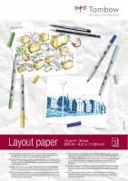 Tombow Layout blok A4 75g 75ark hvid