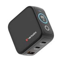Verbatim Mini GaN Charger 3-port 65W med Display