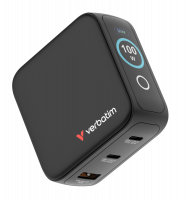 Verbatim Mini GaN Charger 3-port 100W med Display