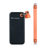 Verbatim USB 3.2 Gen 2 2TB Pocket SSD sort og orange