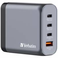 Verbatim GNC-140 GaN oplader 4 Port 140W USB-A/USB-C