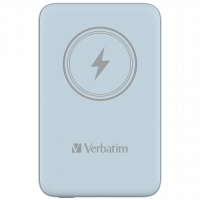 Verbatim power trådløs P10000 mAh UBS-C PD 20W 15W blå