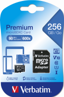 Verbatim MICRO SDXC PREMIUM 256GB CLASS 10 INC ADAPTER