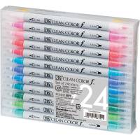 ZIG Clean Color Pen med dobbeltspids, sæt a 24 farver