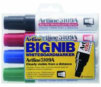 Artline BIG whiteboardpenne 10mm 5109A, sæt med 4 farver