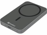 Sandberg mag-safe trådløs Powerbank 5000 aluminium