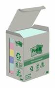 Post-it Notes 38x51mm recycled 100% genbrugspapir, 6 farver