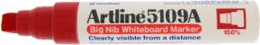 Artiline whiteboardpenne Artline 5109A 10mm BIG skrå spids rød