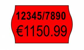 Avery labels permanent 26x16 G2 10 ruller pr pakke neon r&oslash;d