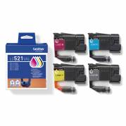 Brother LC521VAL original multipakke blækpatroner 4 farver