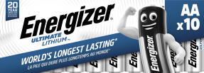 Energizer Lithium AA batterier L91, 10 stk pakning