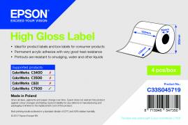 Epson High Gloss Label, Die-cut Roll: 102x152mm